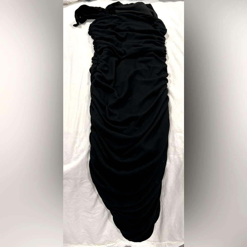 Black one shoulder dress